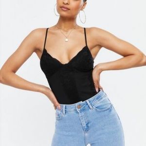 EUC Abercrombie Bodysuit S Black